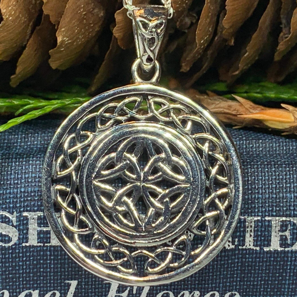 Runa Four Trinity Knot Necklace in Sterling Silver