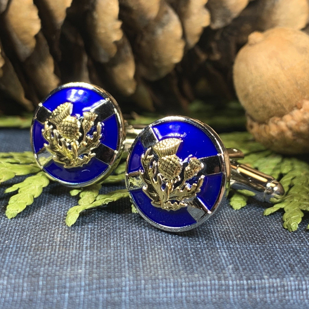 Saltire Thistle Cufflinks