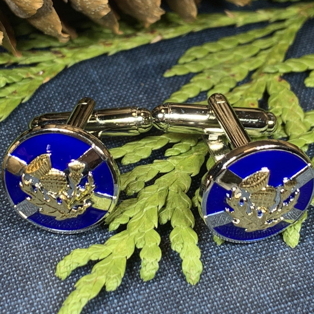 Saltire Thistle Cufflinks