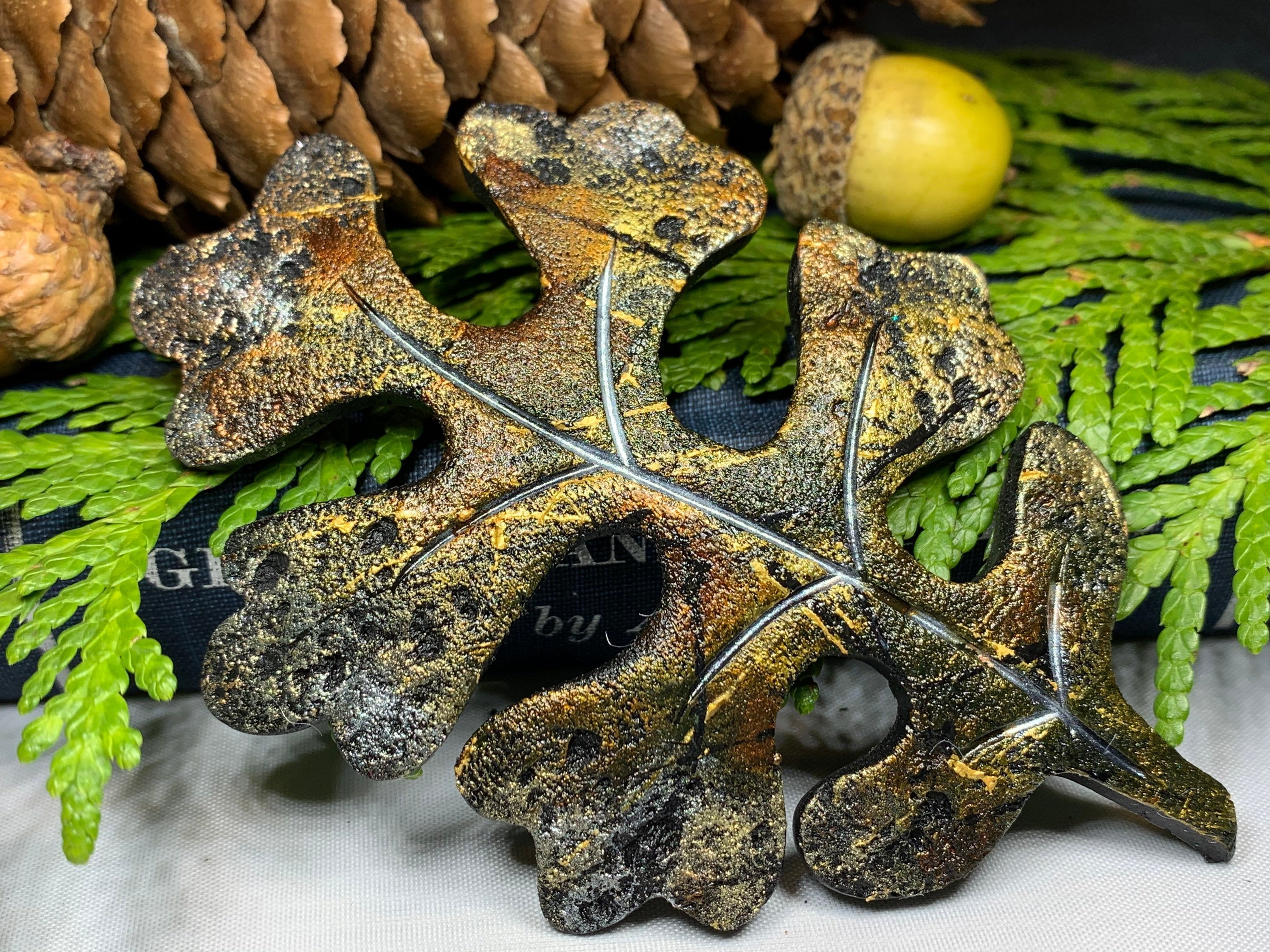 Oak Leaf Pin - Handmade in Scotland