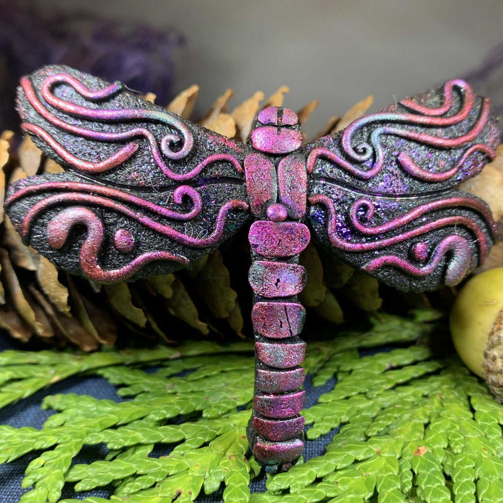 Mystical Forest Dragonfly Brooch - Handmade in Scotland