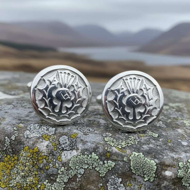 Brave Thistle Cufflinks - Handmade in Scotland