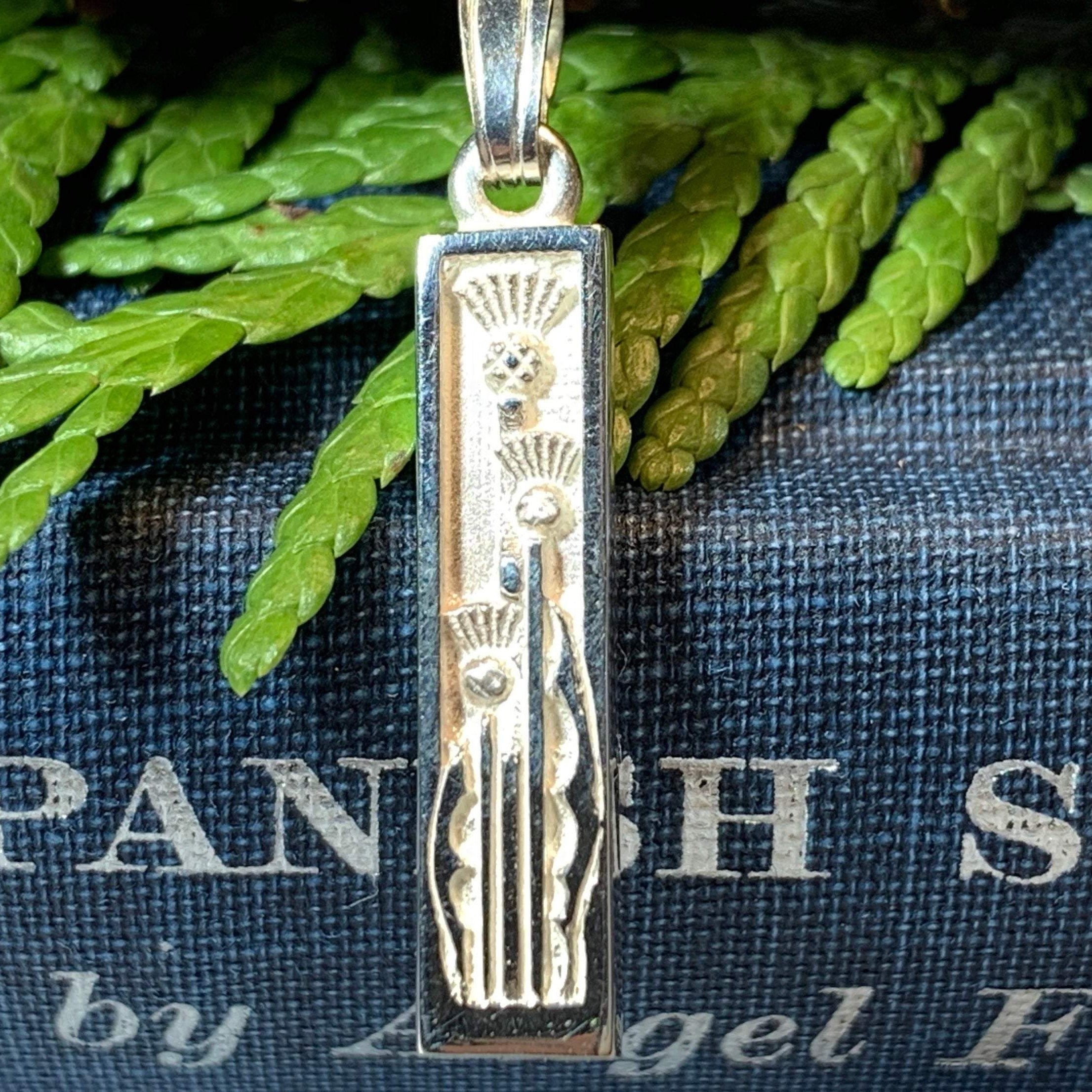 Mairi Triple Thistle Necklace - Handmade in Scotland