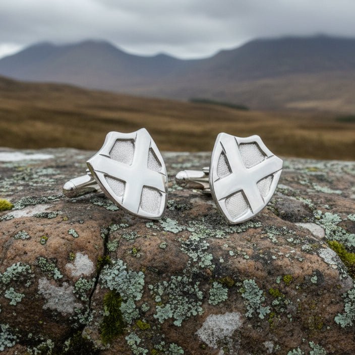 Scotland Flag Cufflinks - Handmade in Scotland