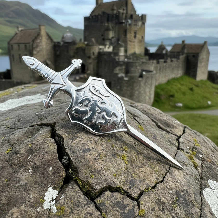 Lion Sword Kilt Pin - Handmade in Scotland