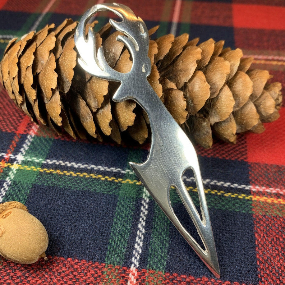 Modern Scottish Stag Kilt Pin - Handmade in Scotland