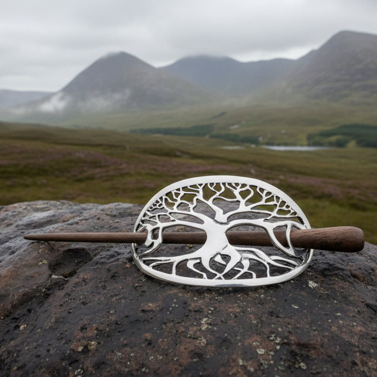Premium Tree of Life Celtic Hair Slide for Women