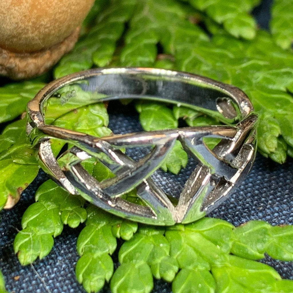 Open Celtic Trinity Knot Ring in Sterling Silver