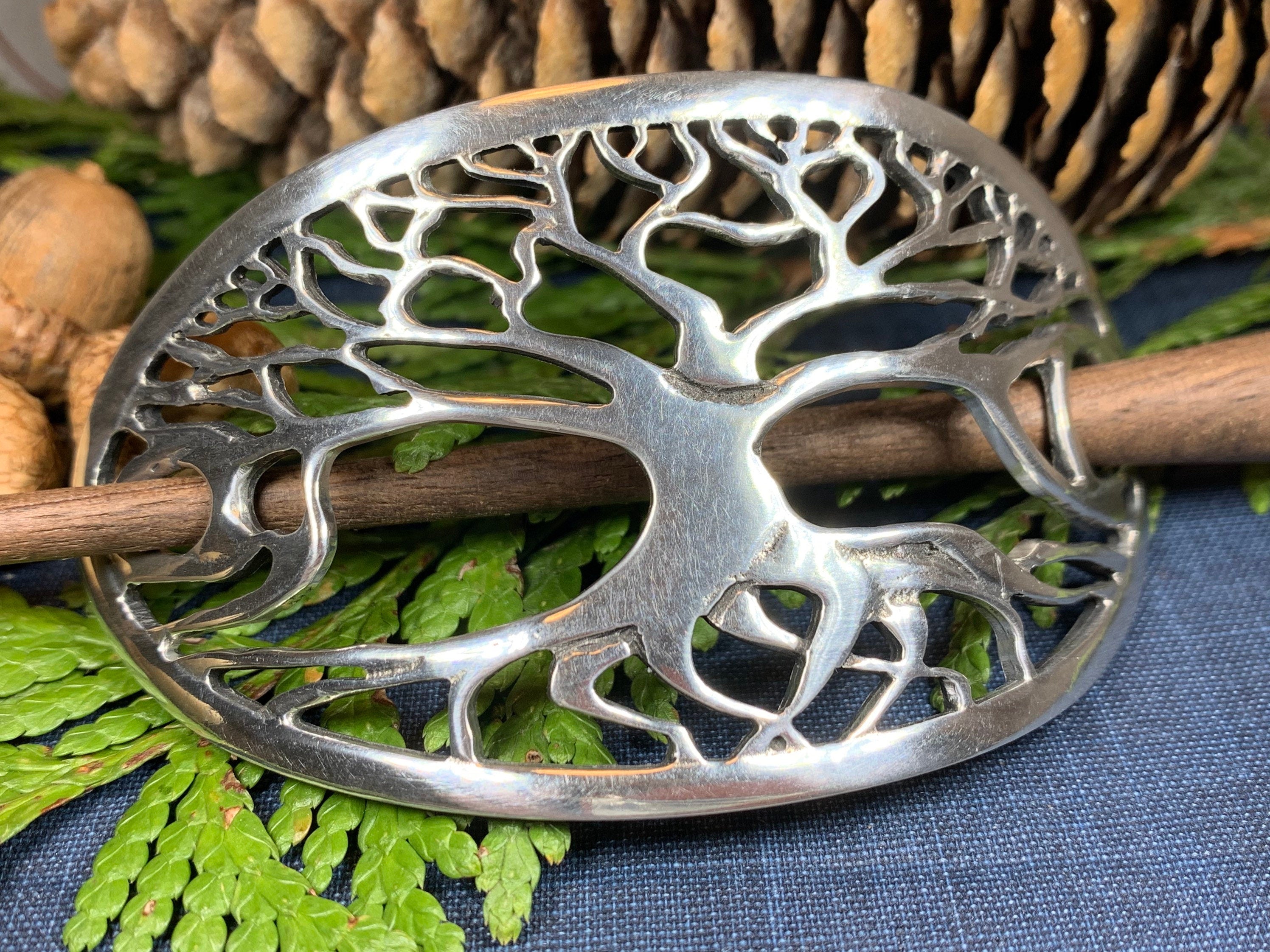 Premium Tree of Life Celtic Hair Slide for Women