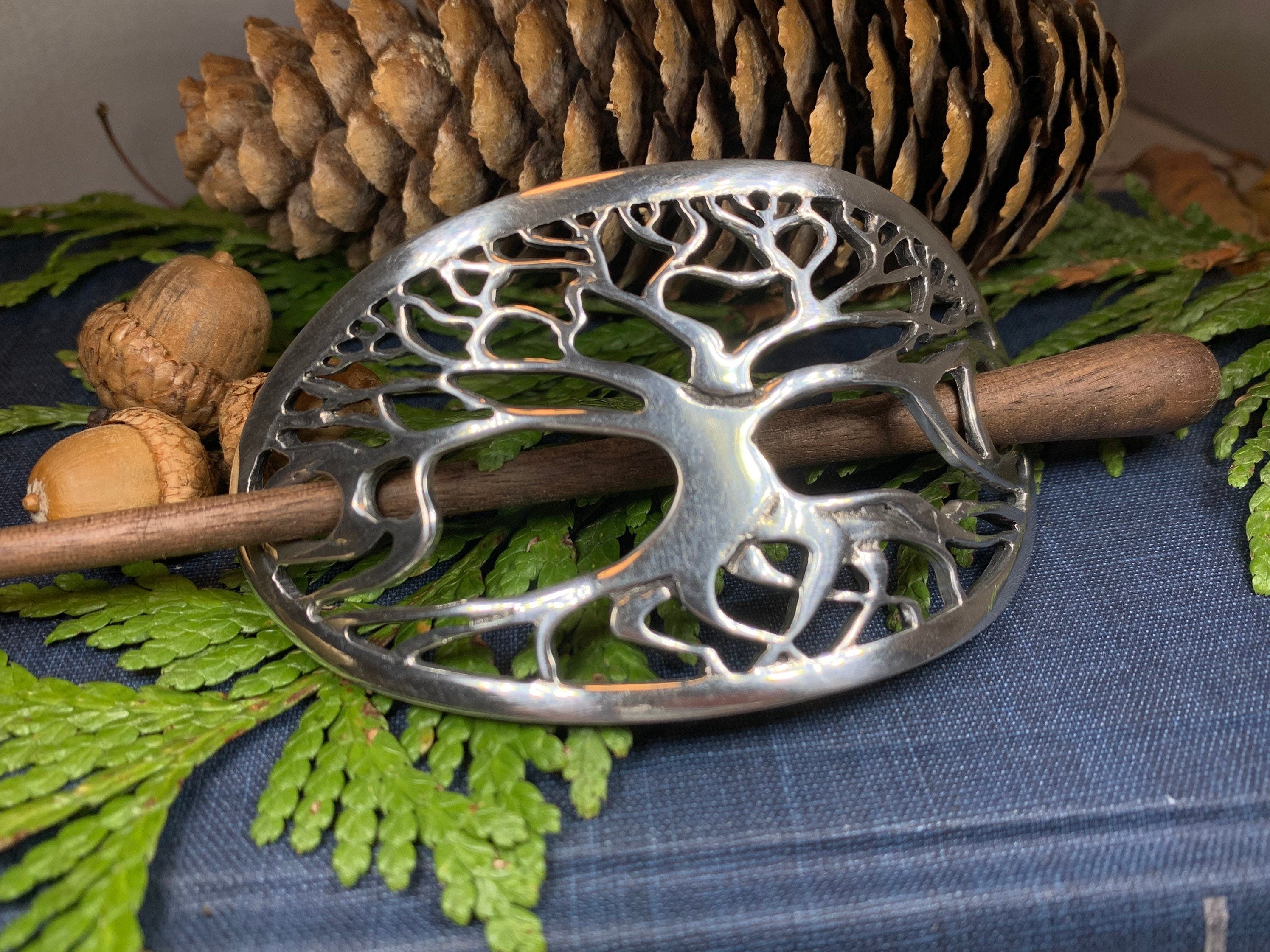 Premium Tree of Life Celtic Hair Slide for Women
