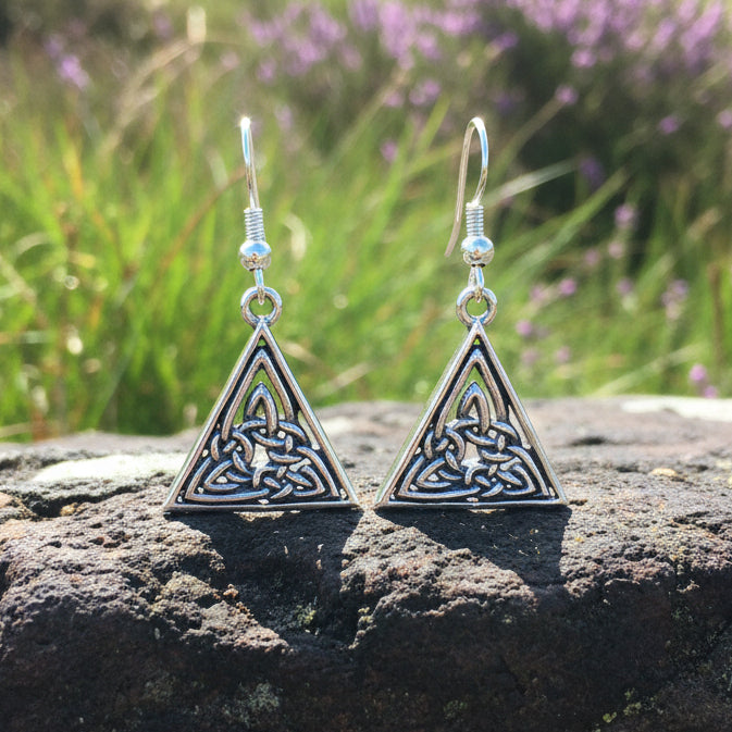 Bethan Celtic Knot Earrings in Sterling Silver