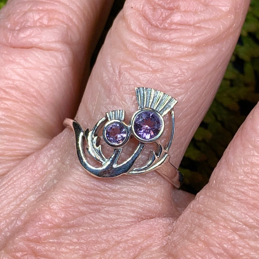 Adairia Scottish Thistle Amethyst Ring