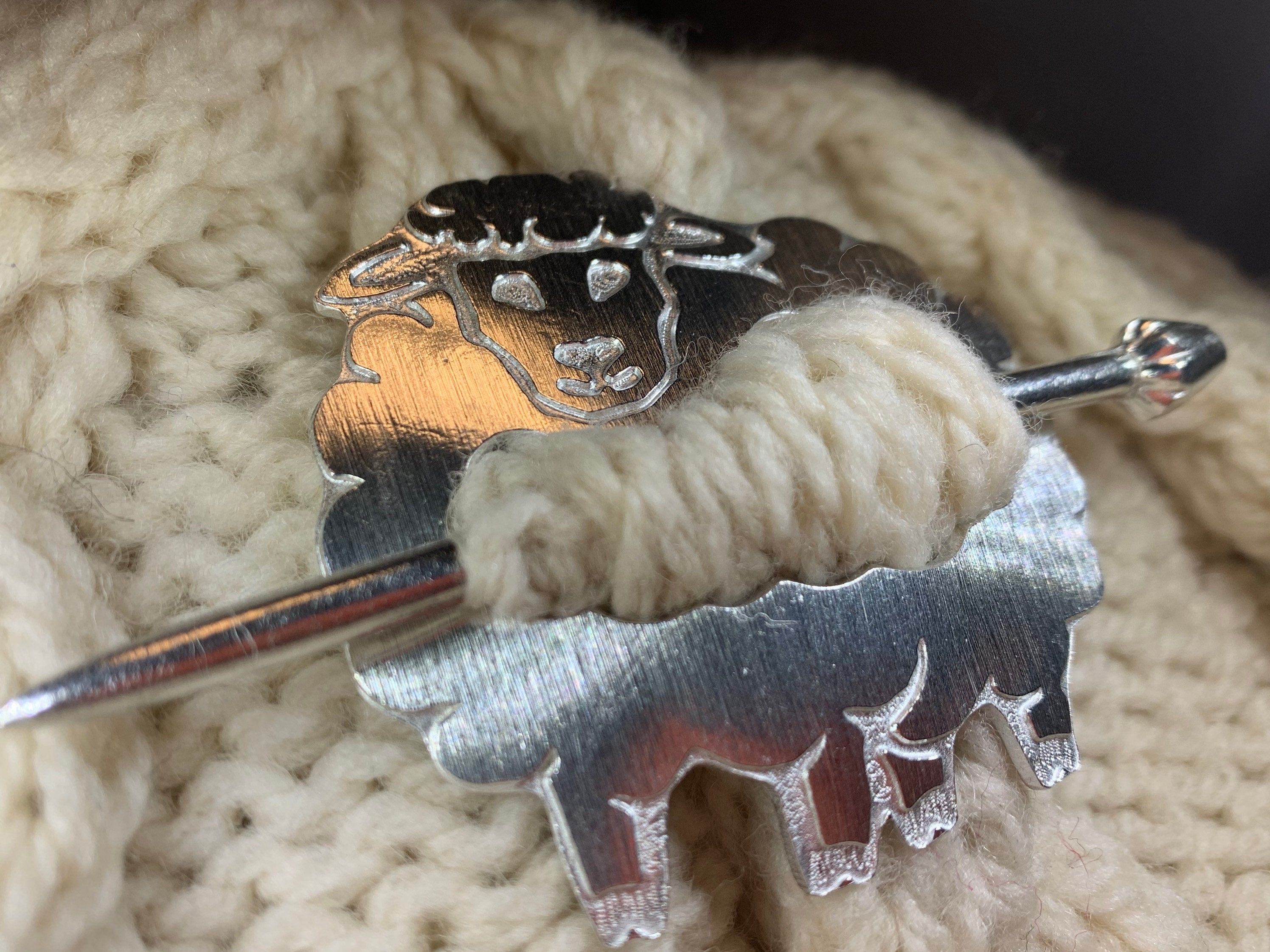 Wooly Sheep Scarf Ring