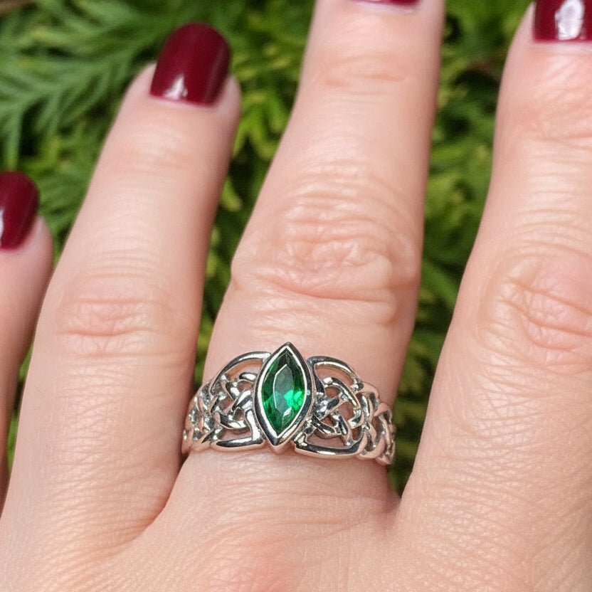 Emily Celtic Knot Ring in Sterling Silver