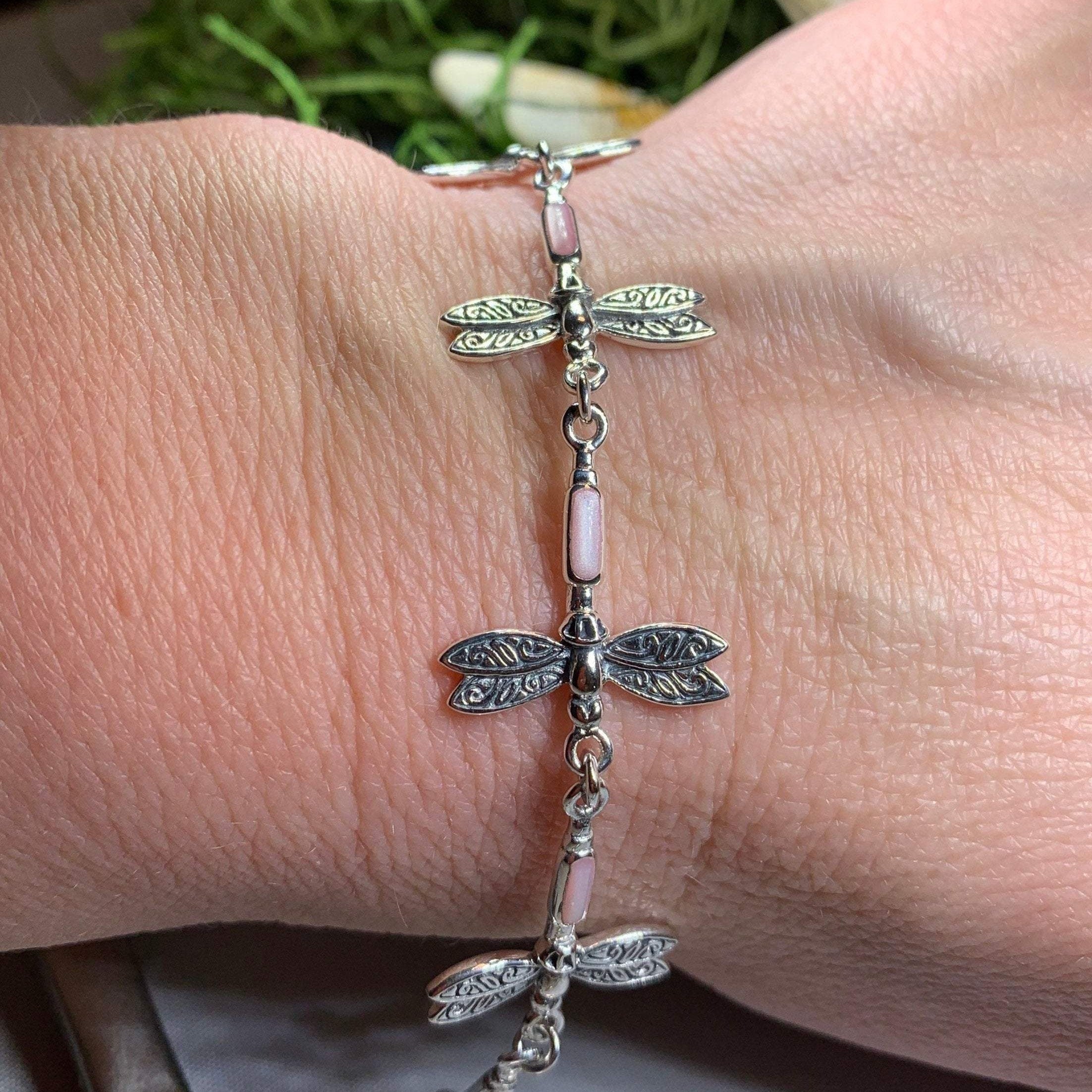 Pink Dragonfly Bracelet