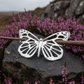 Handmade Pewter Butterfly Hair Slide for Women