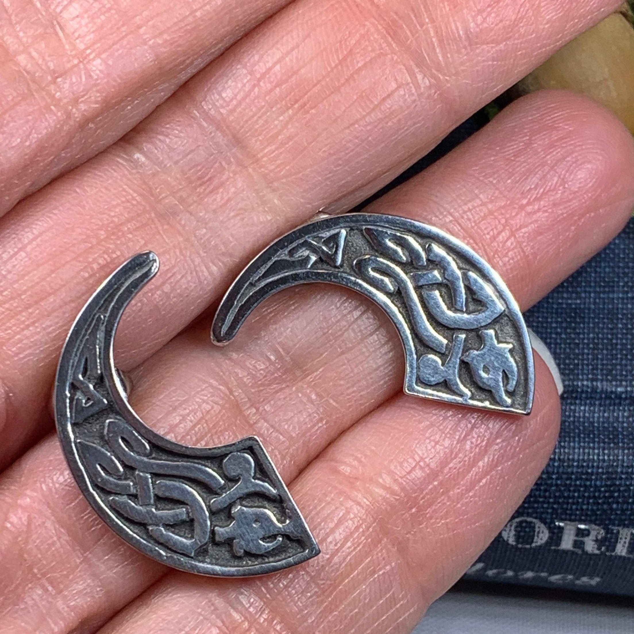 Celtic Dragon Post Back Earrings for Women