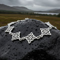 Freya Quaternary Celtic Knot Bracelet in Sterling Silver