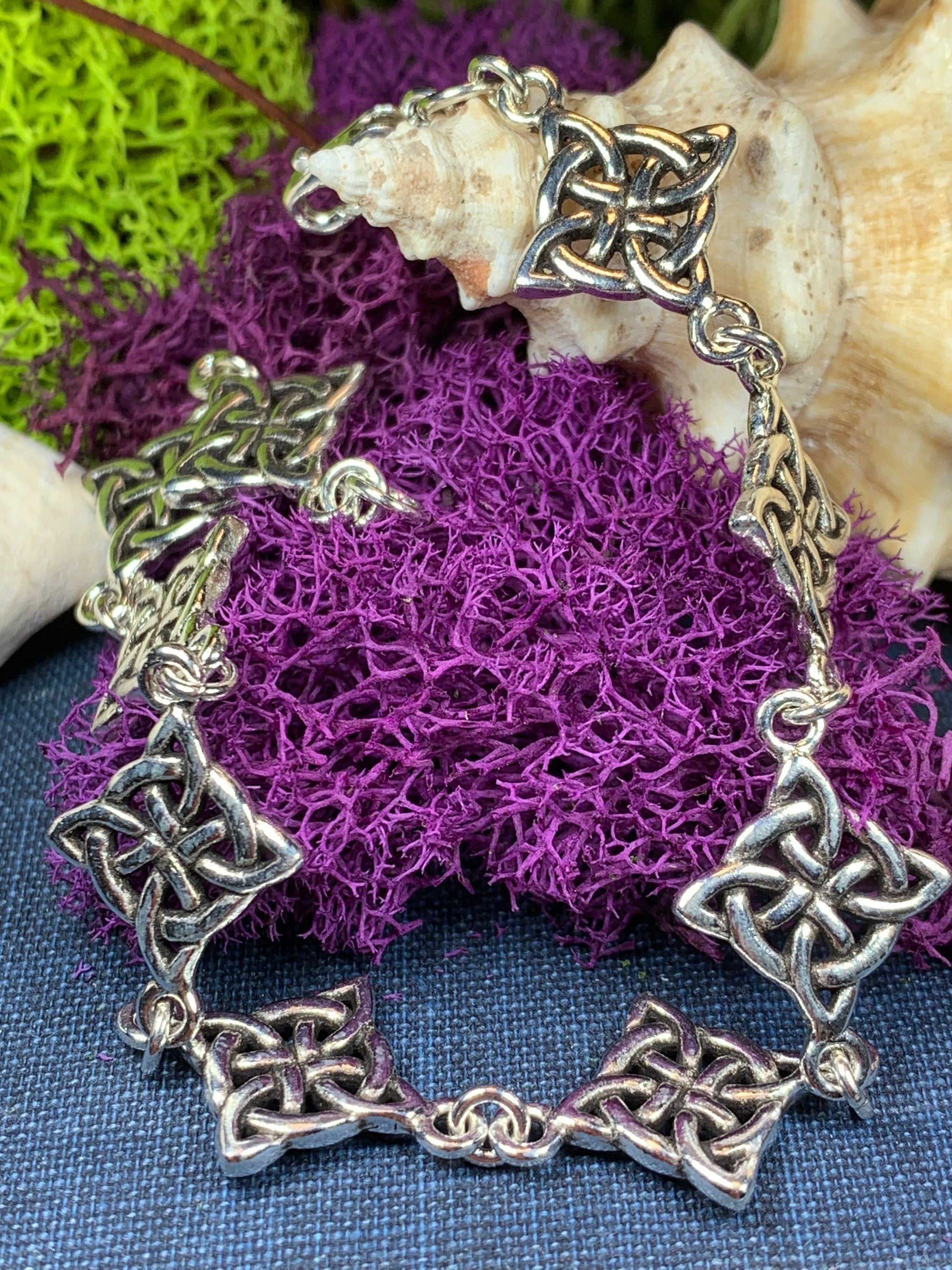 Freya Quaternary Celtic Knot Bracelet in Sterling Silver