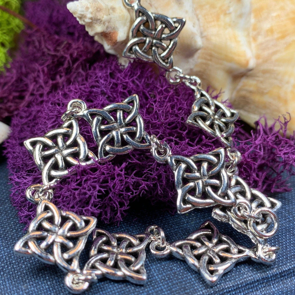 Freya Quaternary Celtic Knot Bracelet in Sterling Silver