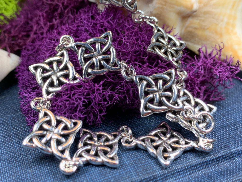 Freya Quaternary Celtic Knot Bracelet in Sterling Silver