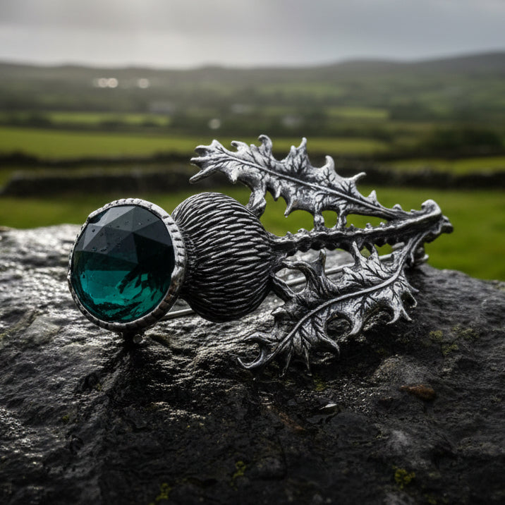 Bold Scottish Thistle Brooch