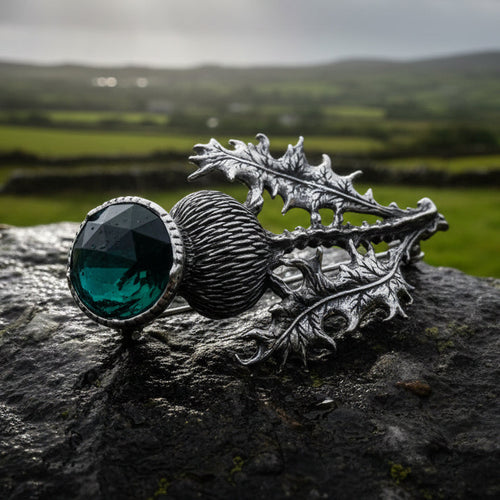 Bold Scottish Thistle Brooch