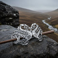 Pewter Celtic Dragon Hair Slide for Women
