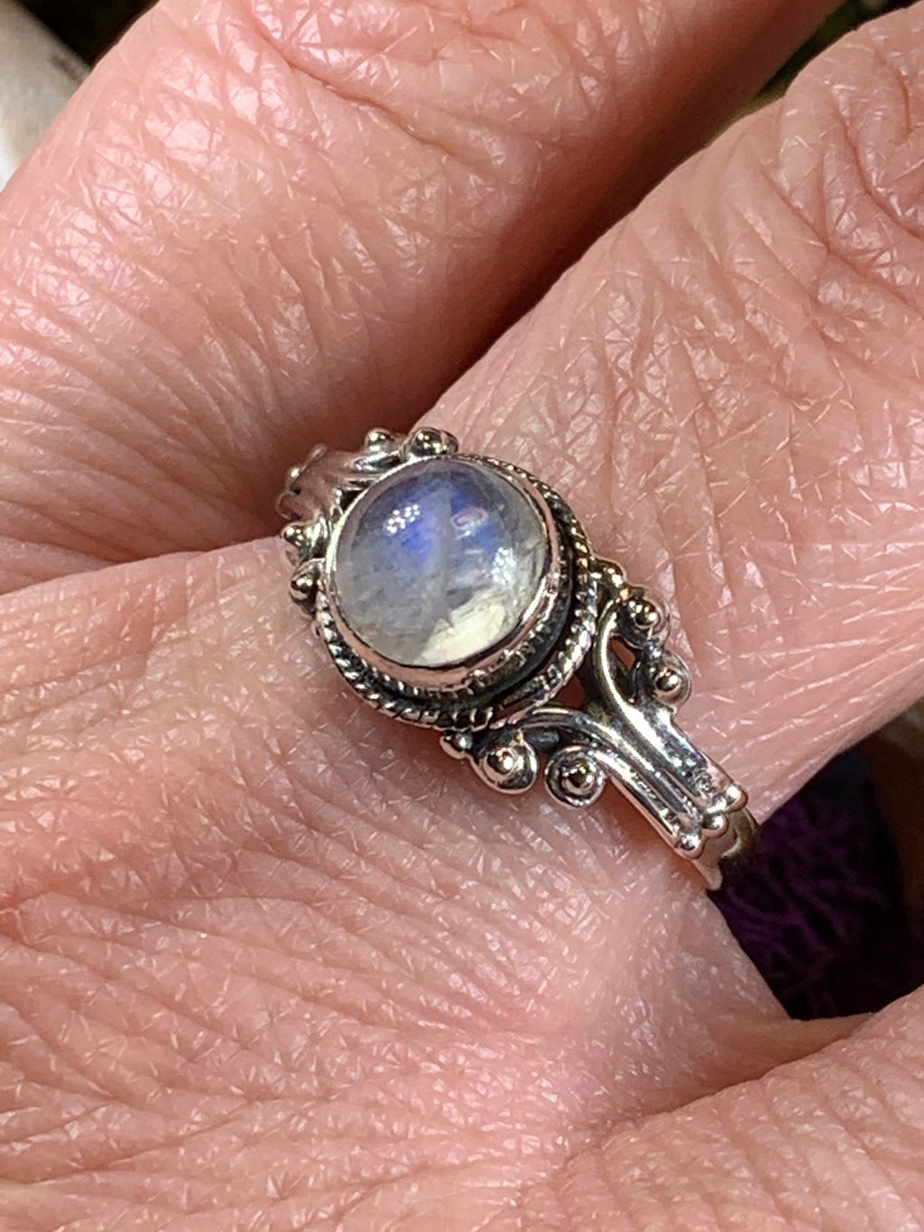 Celtic Love Moonstone Ring in Sterling Silver