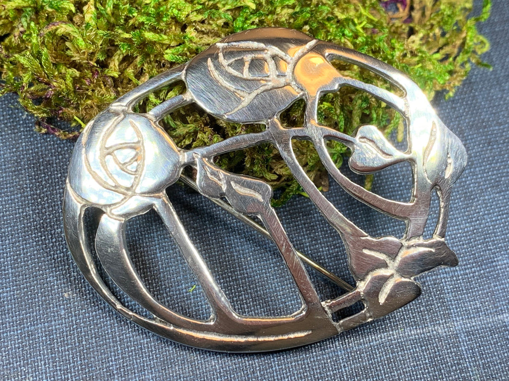 Mackintosh Summer Roses Brooch - Handmade in Scotland