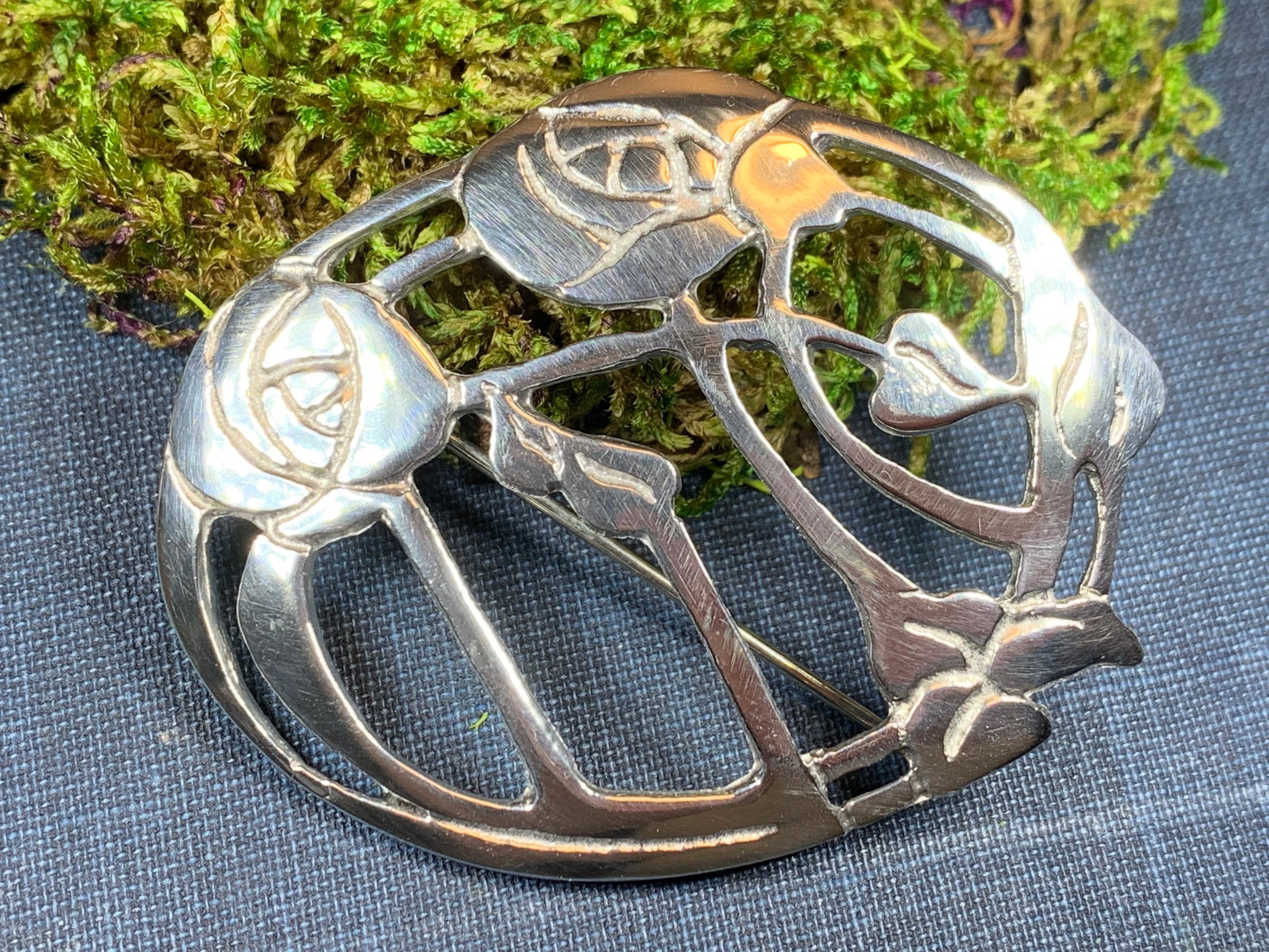 Mackintosh Summer Roses Brooch - Handmade in Scotland