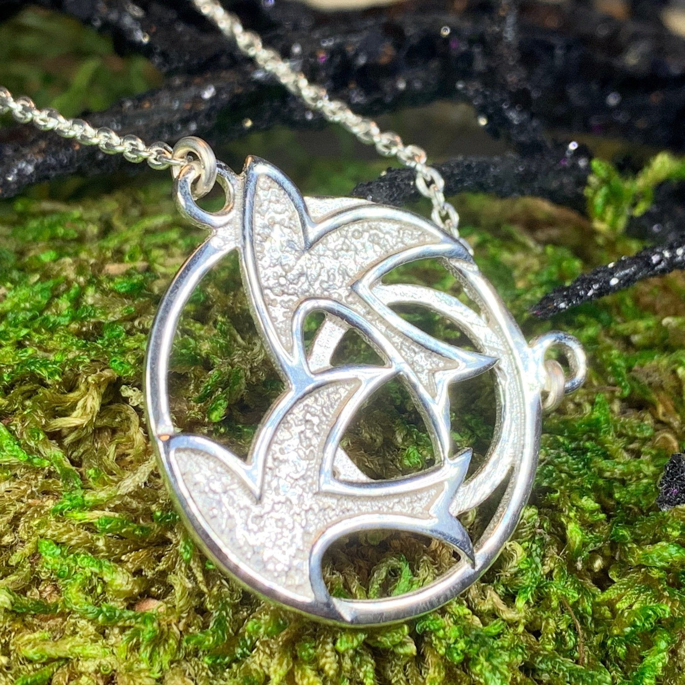 Long Peace Doves Necklace