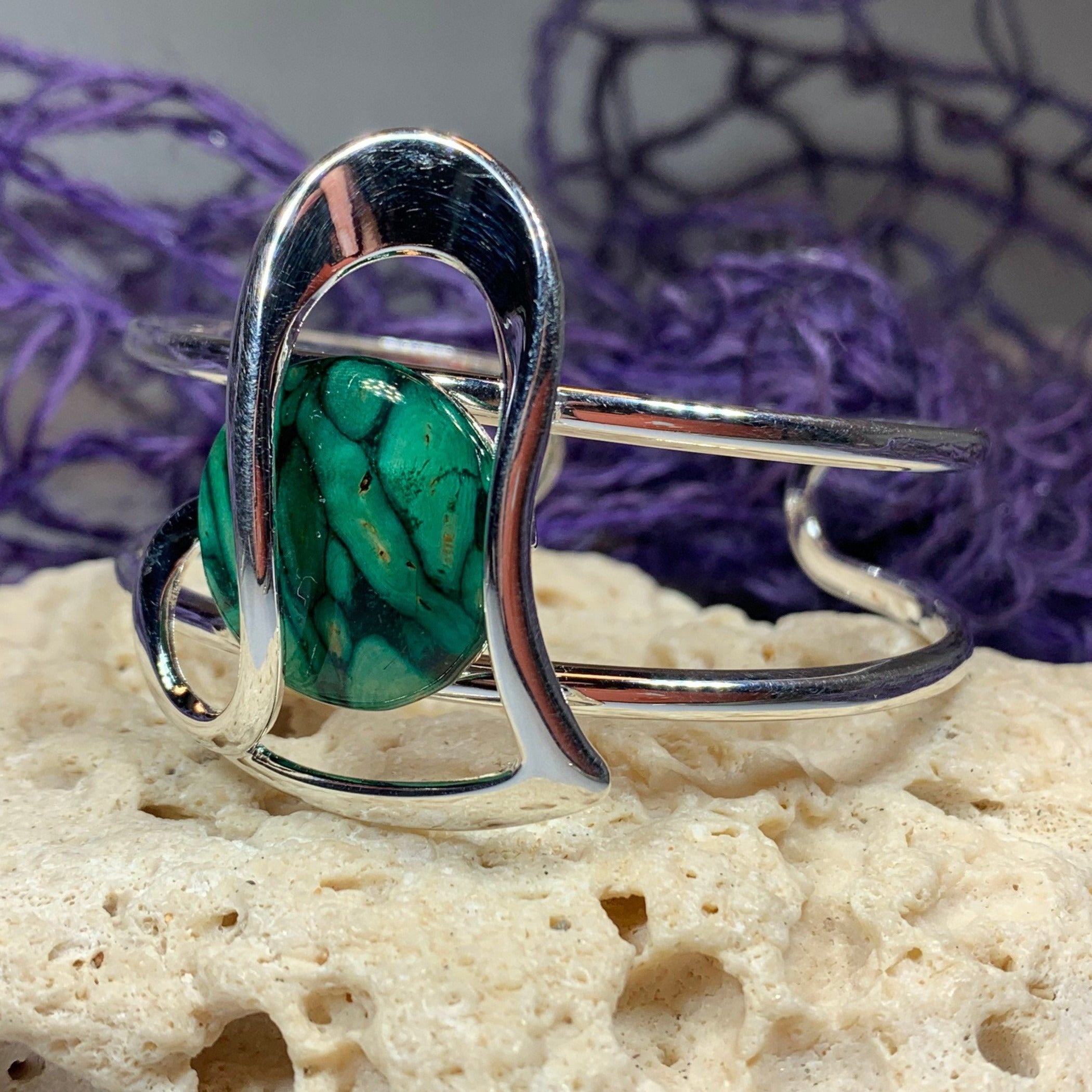 Heathergems Heart Scottish Bracelet - Handmade in Scotland