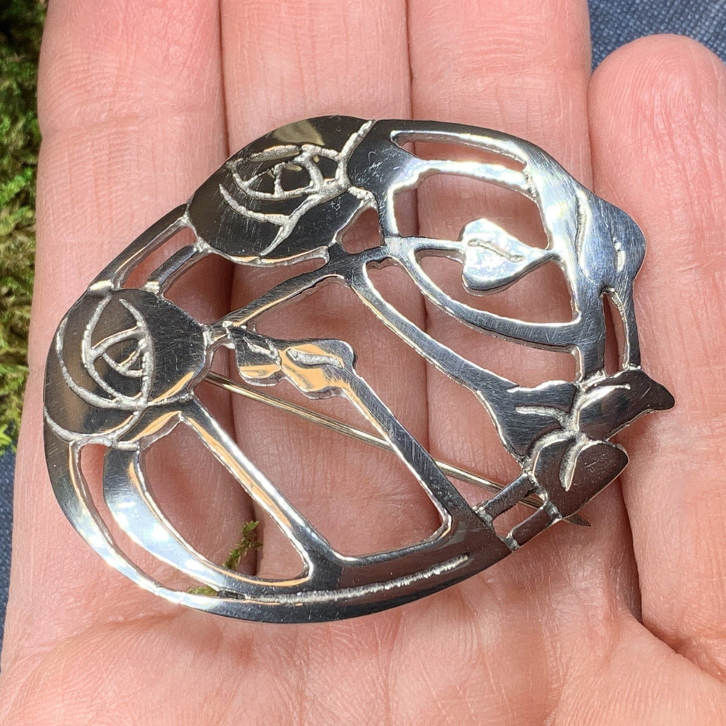 Mackintosh Summer Roses Brooch - Handmade in Scotland