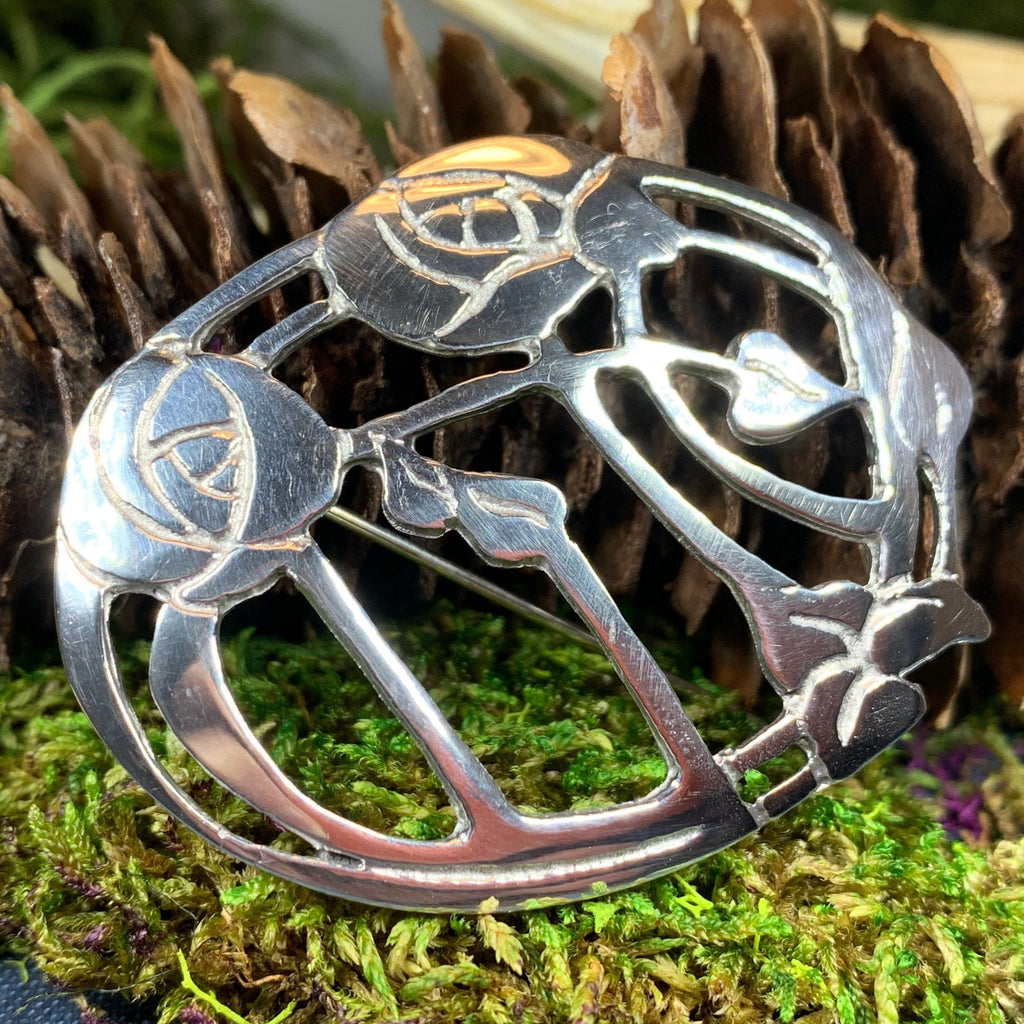 Mackintosh Summer Roses Brooch - Handmade in Scotland