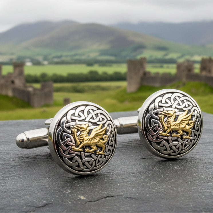 Welsh Dragon Cufflinks for Men