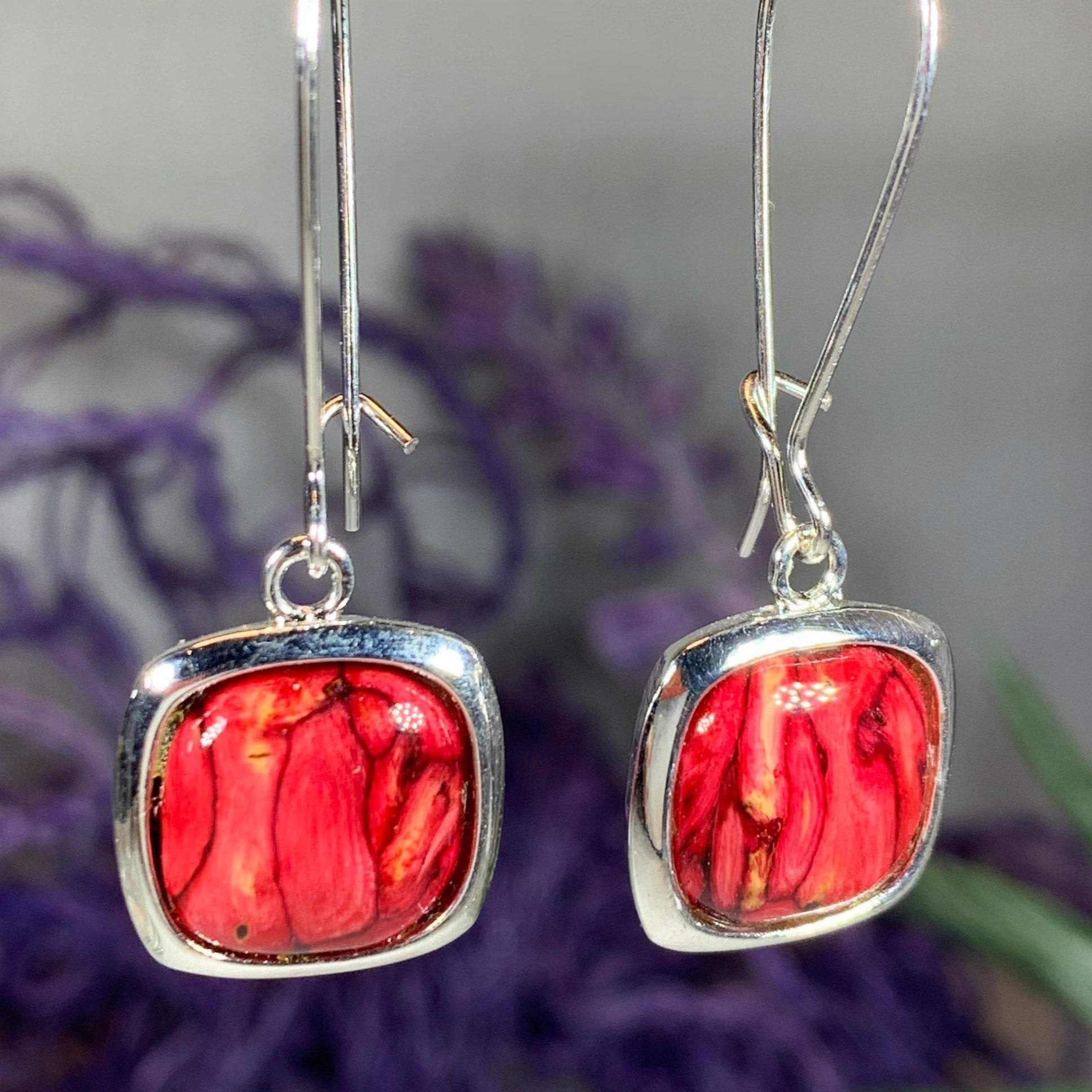 Heathergems Celtic Square Earrings - Handmade in Scotland