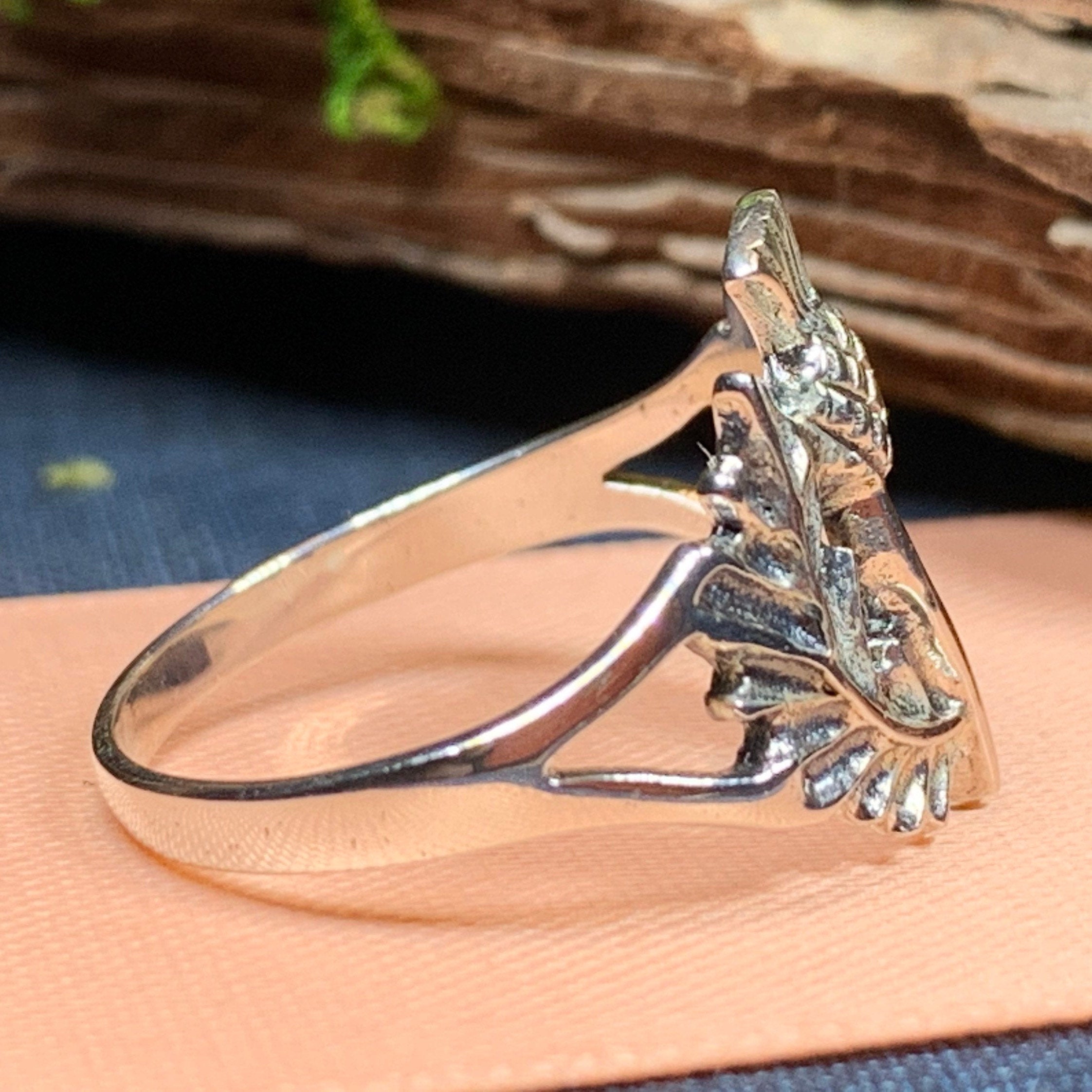 Finovan Scottish Thistle Ring in Sterling Silver