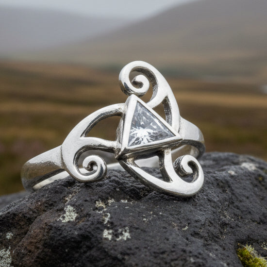 Tara Celtic Spiral Ring in Sterling Silver