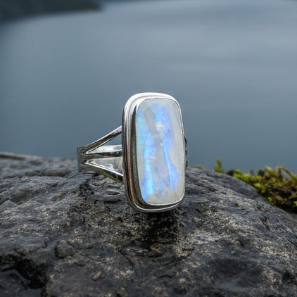 Celtic Dream Moonstone Ring in Sterling Silver