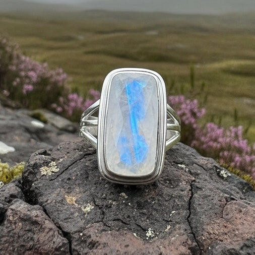 Celtic Dream Moonstone Ring in Sterling Silver