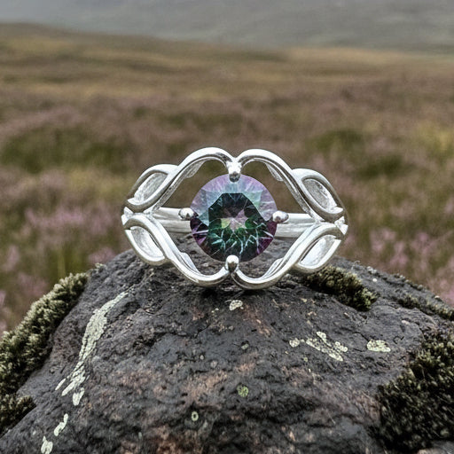 Azora Celtic Trinity Knot Ring In Sterling Silver