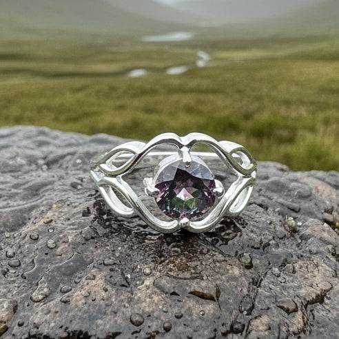 Azora Celtic Trinity Knot Ring In Sterling Silver