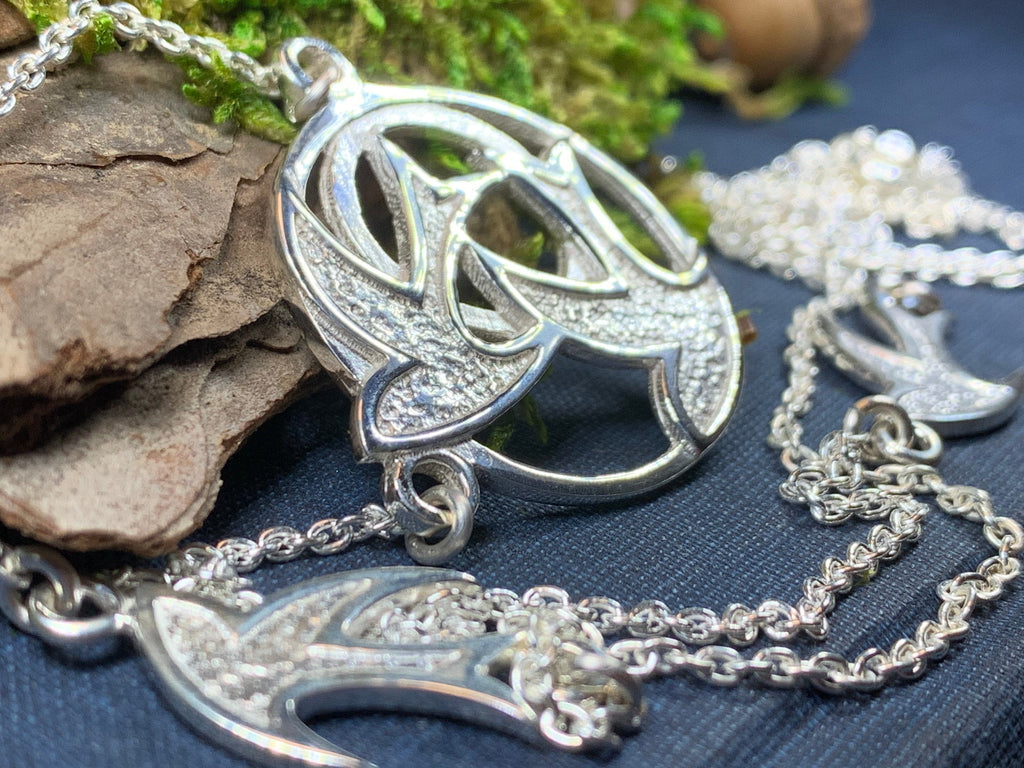 Long Peace Doves Necklace