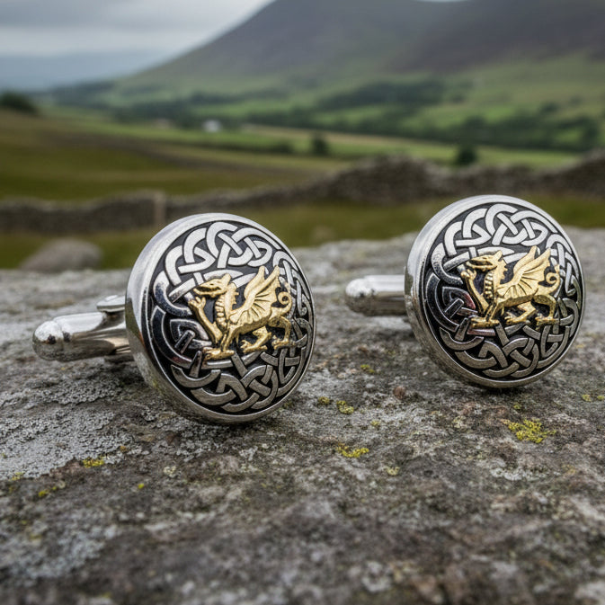 Welsh Dragon Cufflinks for Men