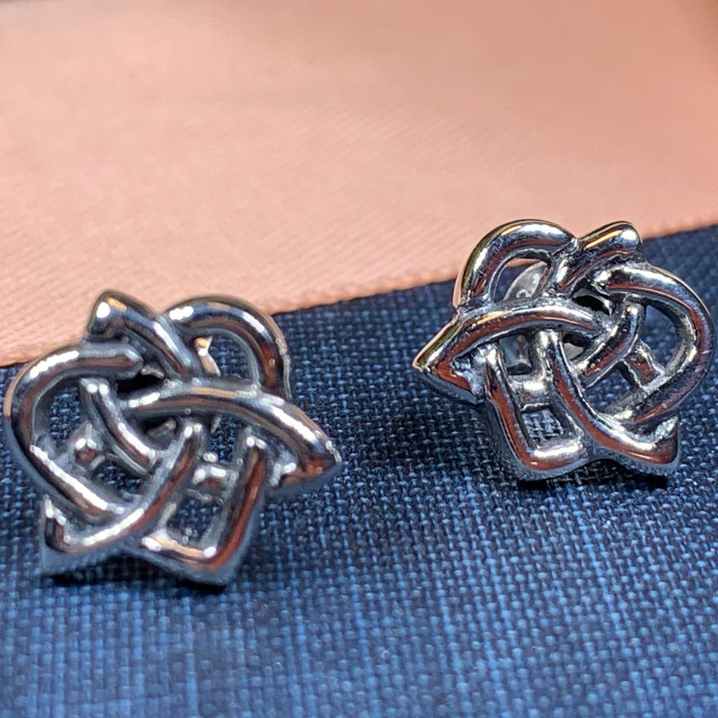 Sylvie Celtic Knot Stud Earrings in Sterling Silver