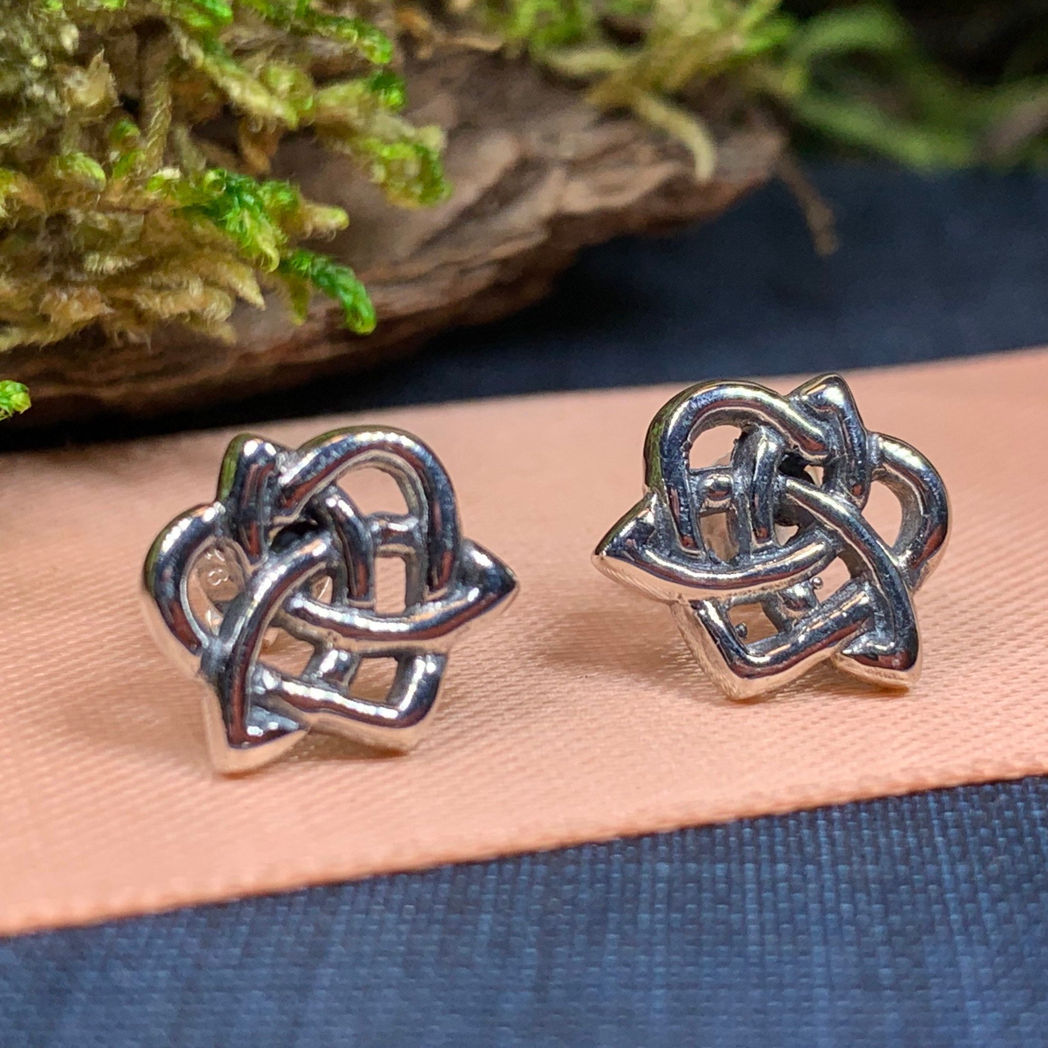 Sylvie Celtic Knot Stud Earrings in Sterling Silver