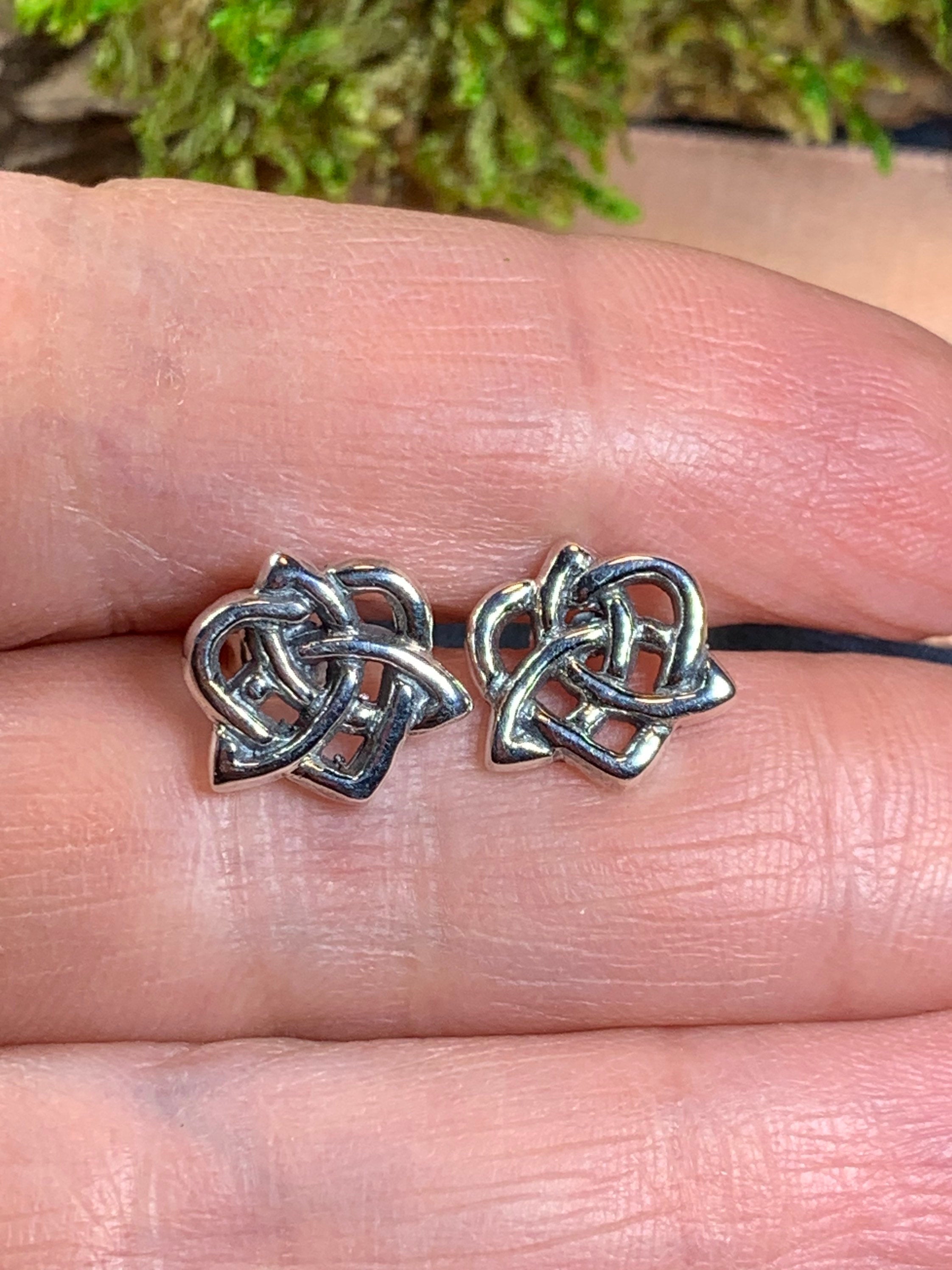 Sylvie Celtic Knot Stud Earrings in Sterling Silver