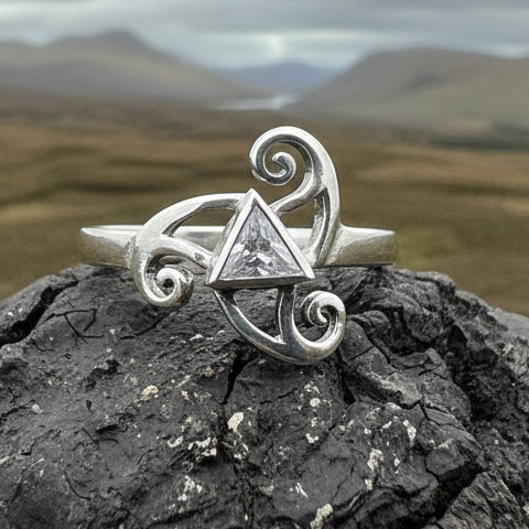 Tara Celtic Spiral Ring in Sterling Silver
