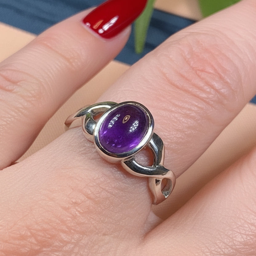 Marianne Celtic Knot Amethyst Ring